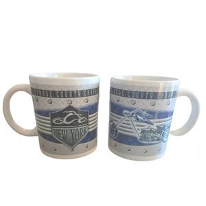 Orange County Chopper 2005 Collector's Ed. x2 Motorcycle Coffee Mugs Set 12oz